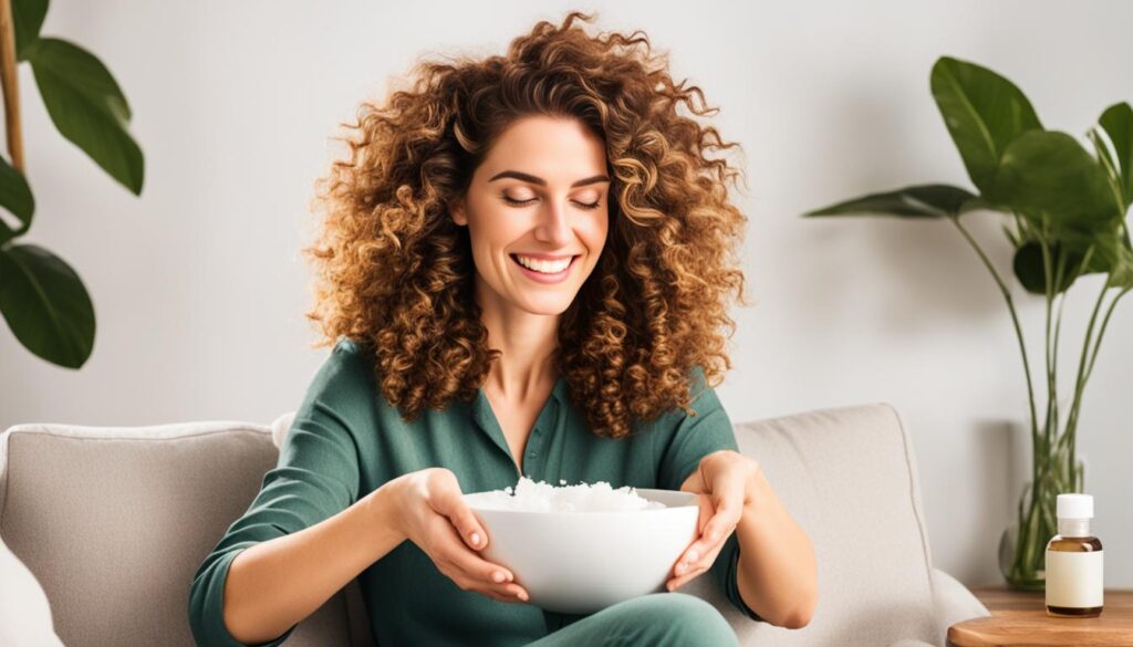 coconut oil hair mask application